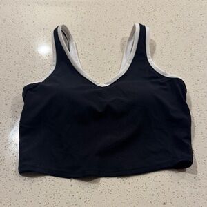 Women's Black and White Sports Top